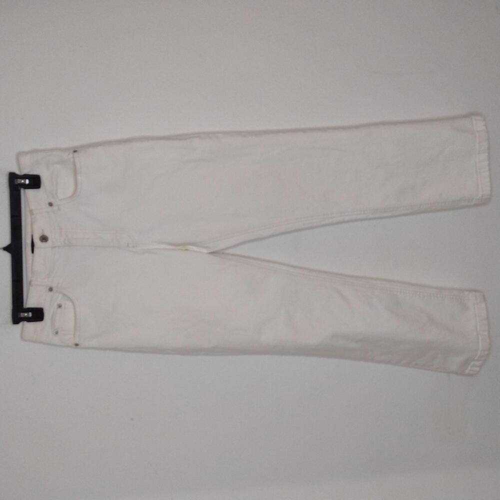 Preloved Club Monaco Women's White/The Structured Bootcut Jeans Size 28